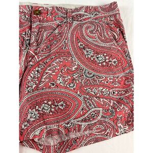 Old Navy Shorts Womens 14‎ Pink Paisley Chino Cotton Casual Summer